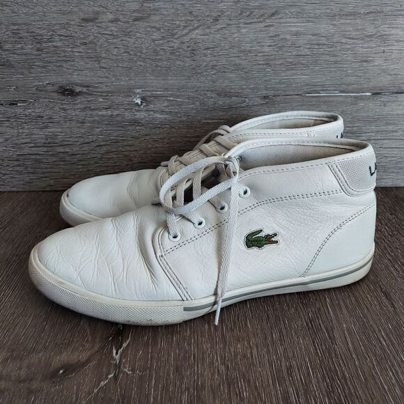 Lacoste Men's Ampthill Leather High Top Sneaker 7.5 - Picture 4 of 12